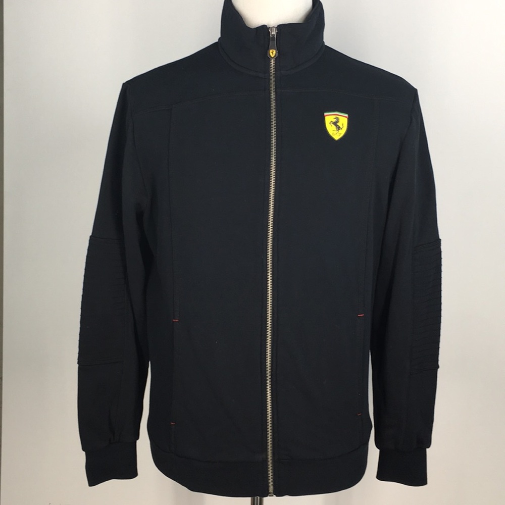 Ferrari Mens Zip Up Jacket Size M Black